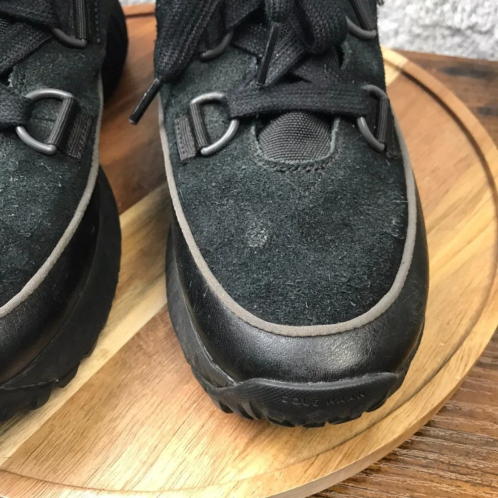 Cole Haan ZeroGrand Flurry Hiker Boots Womens 10.5B Black‎ Water Resistant Shoes